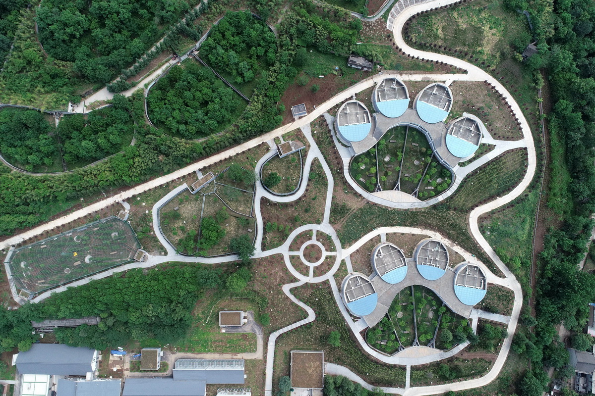 5月9日無人機拍攝的秦嶺大熊貓研究中心。