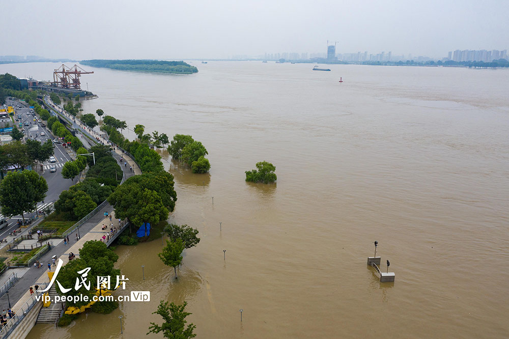 7月14日拍攝的長江南京段。