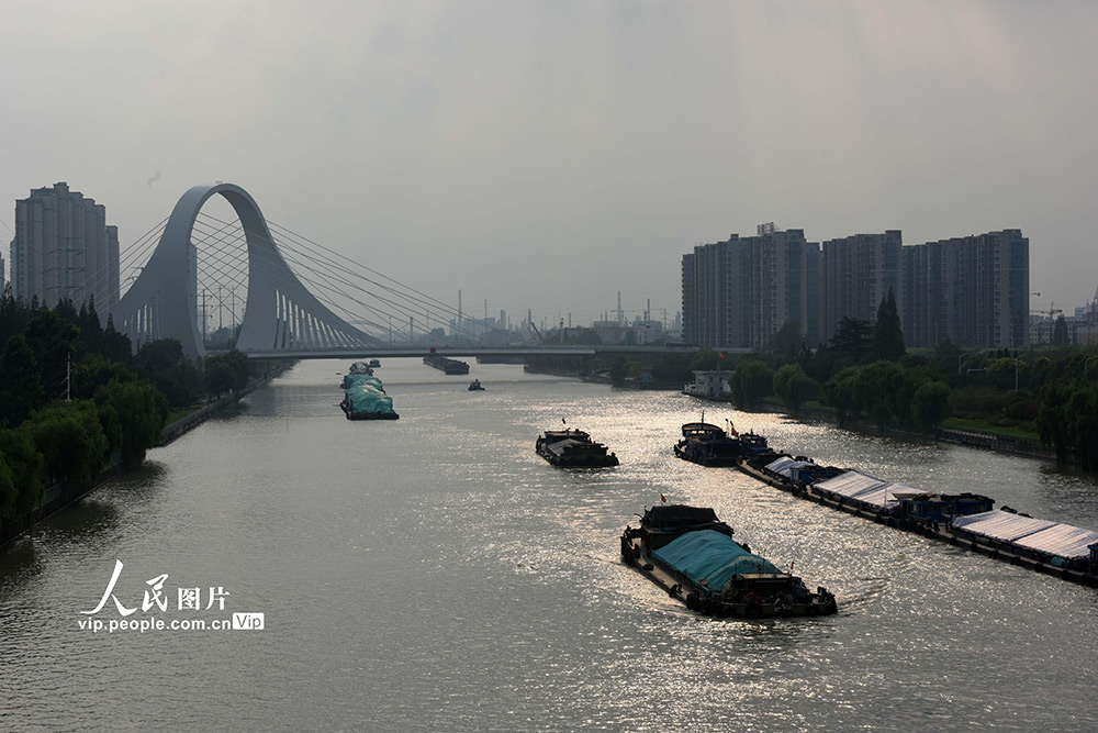 江蘇淮安：京杭大運河迎來夏季水運高峰【3】