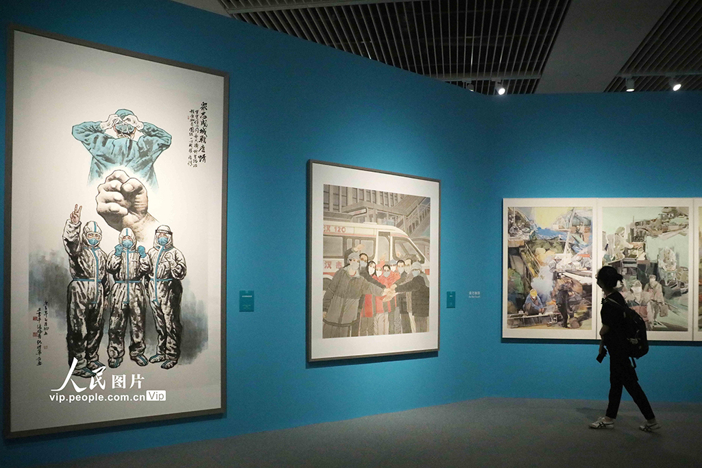 眾志成城——抗疫主題美術作品展在中國國家博物館開展【9】