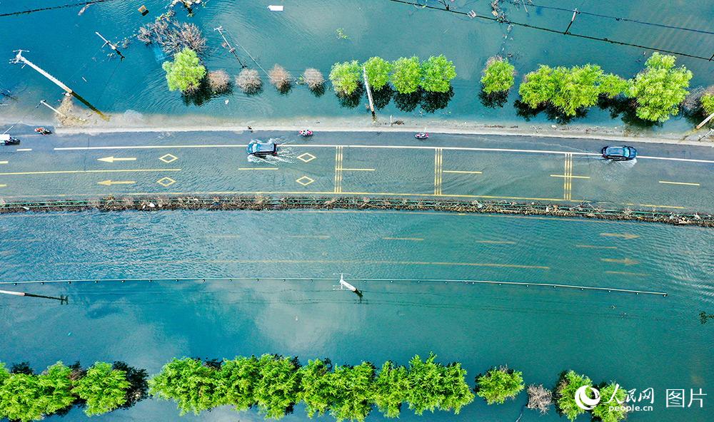 安徽廬江：國道G330水淹路段全部出水【2】