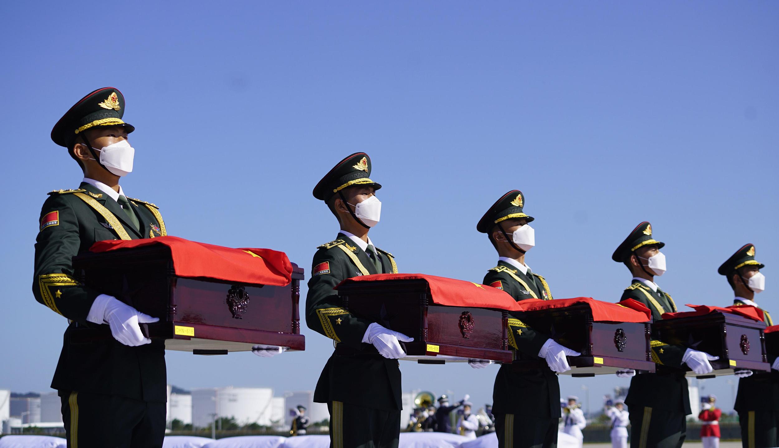 中韓交接第七批在韓中國人民志願軍烈士遺骸
