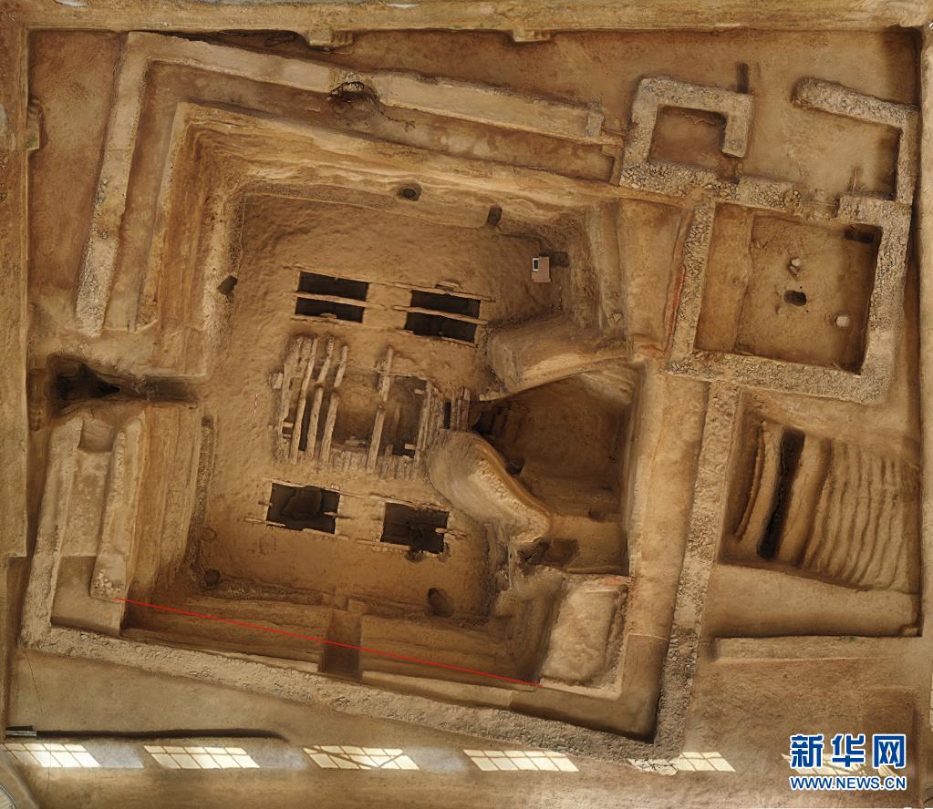 這是青海都蘭熱水墓群2018血渭一號墓全景（資料照片）。