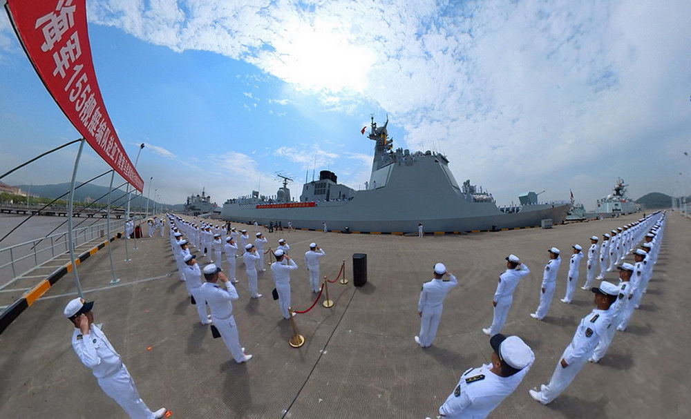 5月15日，海軍第38批護航編隊從浙江舟山某軍港解纜啟航。新華社記者 李秉宣 攝