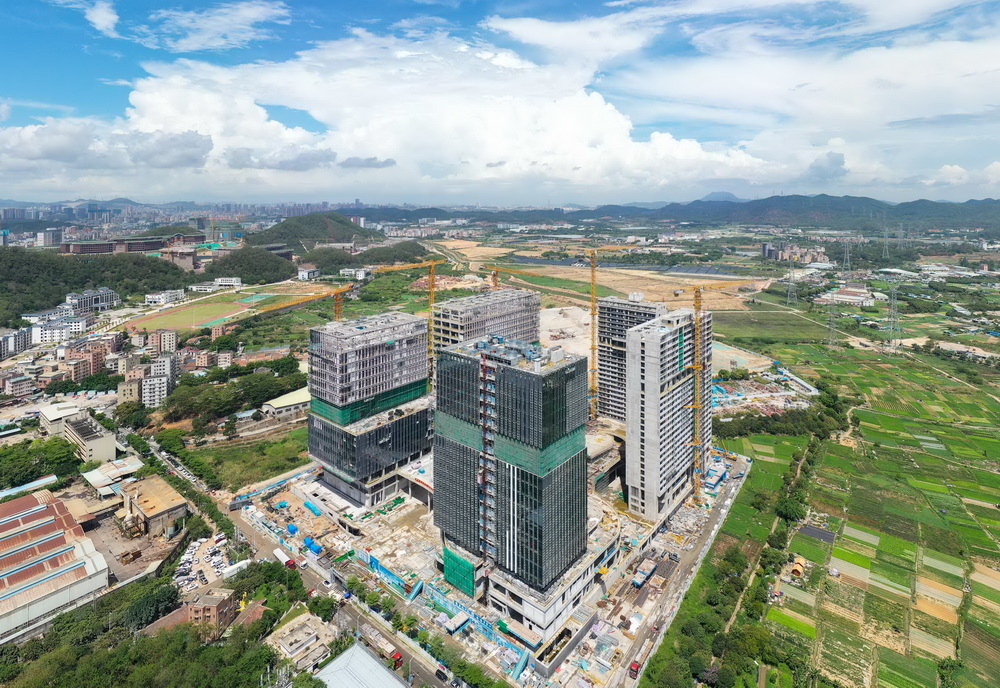 這是5月26日拍攝的深圳光明科學城啟動區工地建設現場（無人機照片）。