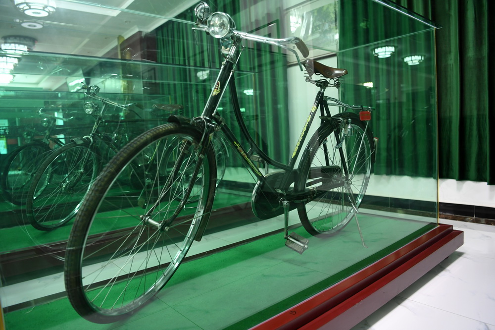 這是在甘肅三木自行車博物館拍攝的產自中國的永久自行車（6月2日攝）。