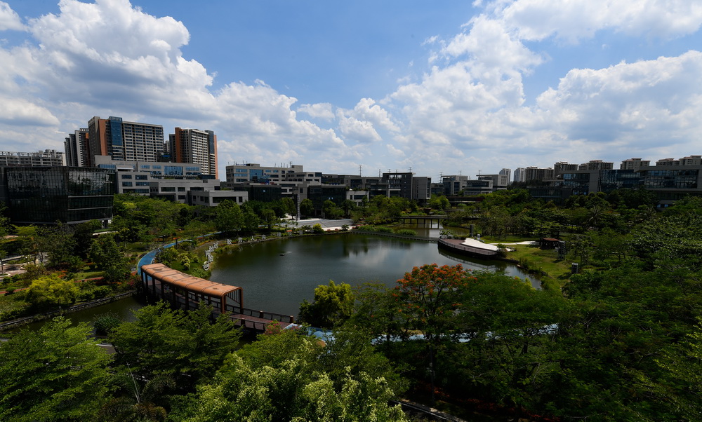 這是海南自由貿易港生態軟件園園區（5月31日攝）。