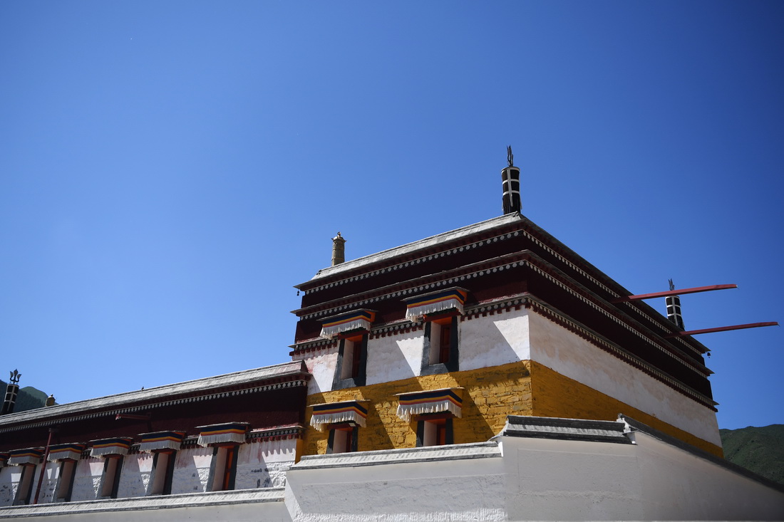 这是已经完成修缮的拉卜楞寺佛殿建筑（7月12日摄）。新华社记者 陈斌 摄