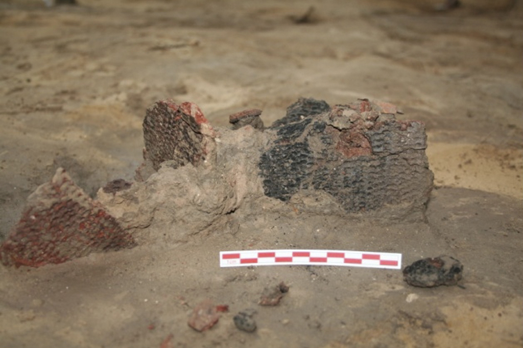  這是李家溝遺址出土的陶片（資料照片）。新華社發（鄭州市文物考古研究院供圖）