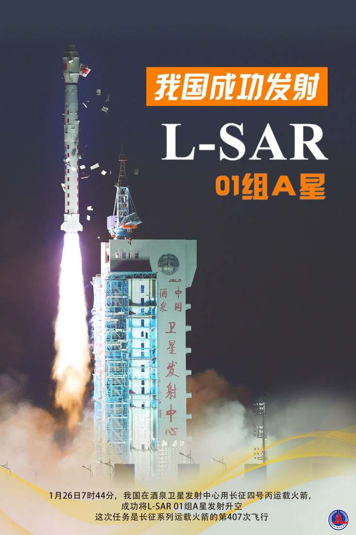 我國成功發射L-SAR 01組A星。新華社發 張子彧 編制