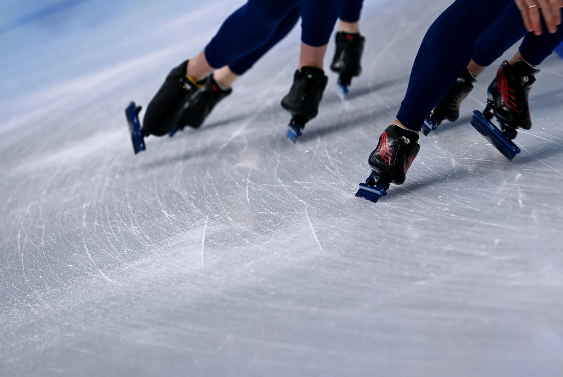 1月28日，運動員們在國家速滑館訓練。新華社記者 武巍 攝