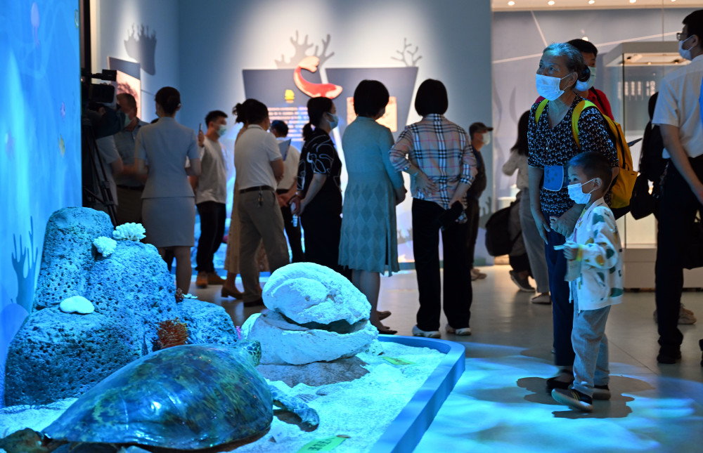 5月18日，觀眾在海南省博物館參觀。