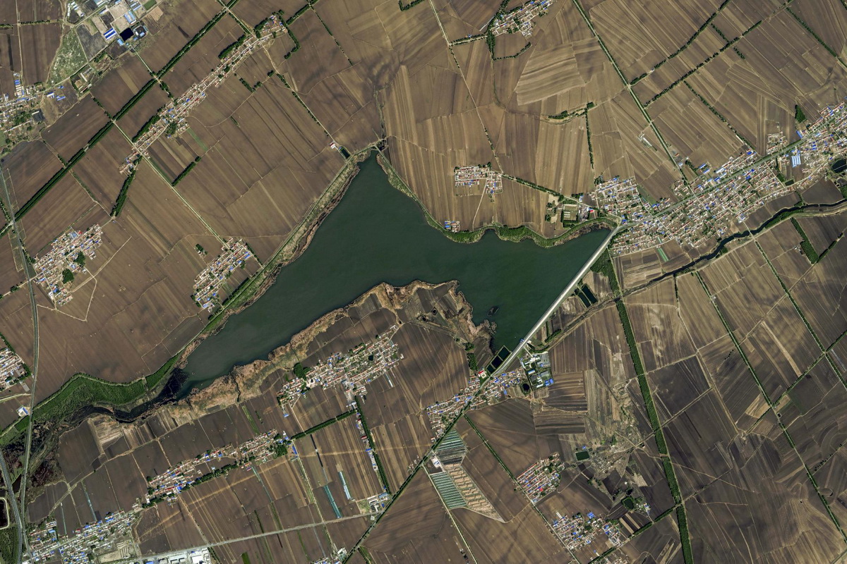 這是“吉林一號”衛星5月15日拍攝的吉林省長春市農安縣周邊農田景色。