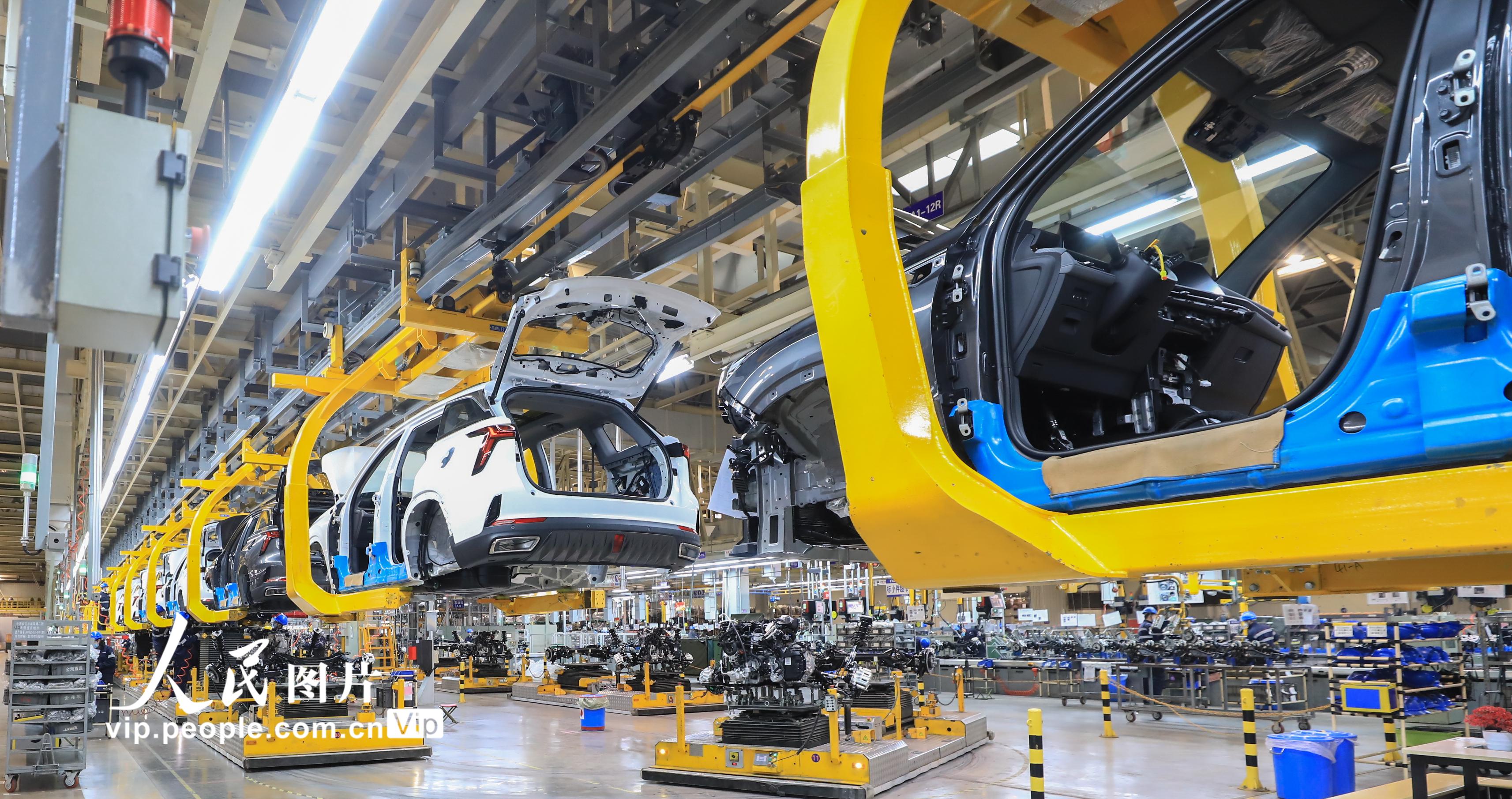 2023年1月29日，合肥市蜀山區的一家汽車生產企業開足引擎忙生產。