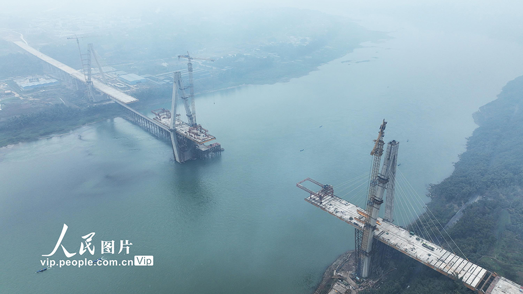 四川宜賓：江安長江二橋建設有序推進