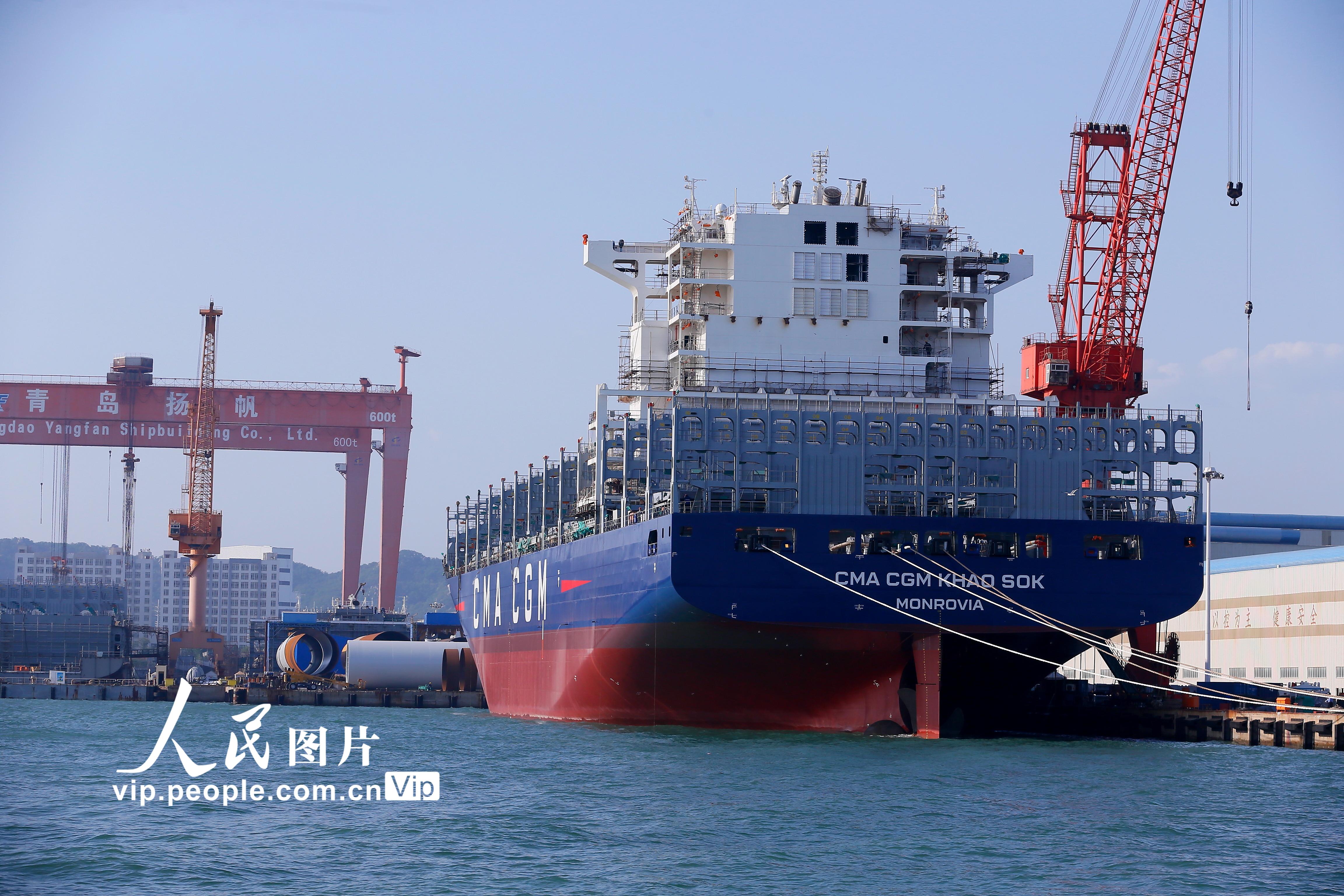 2023年5月23日，位於青島市即墨田橫島省級旅游度假區的青島造船廠，生產現場一派繁忙，工人們加緊趕制海外市場訂單。