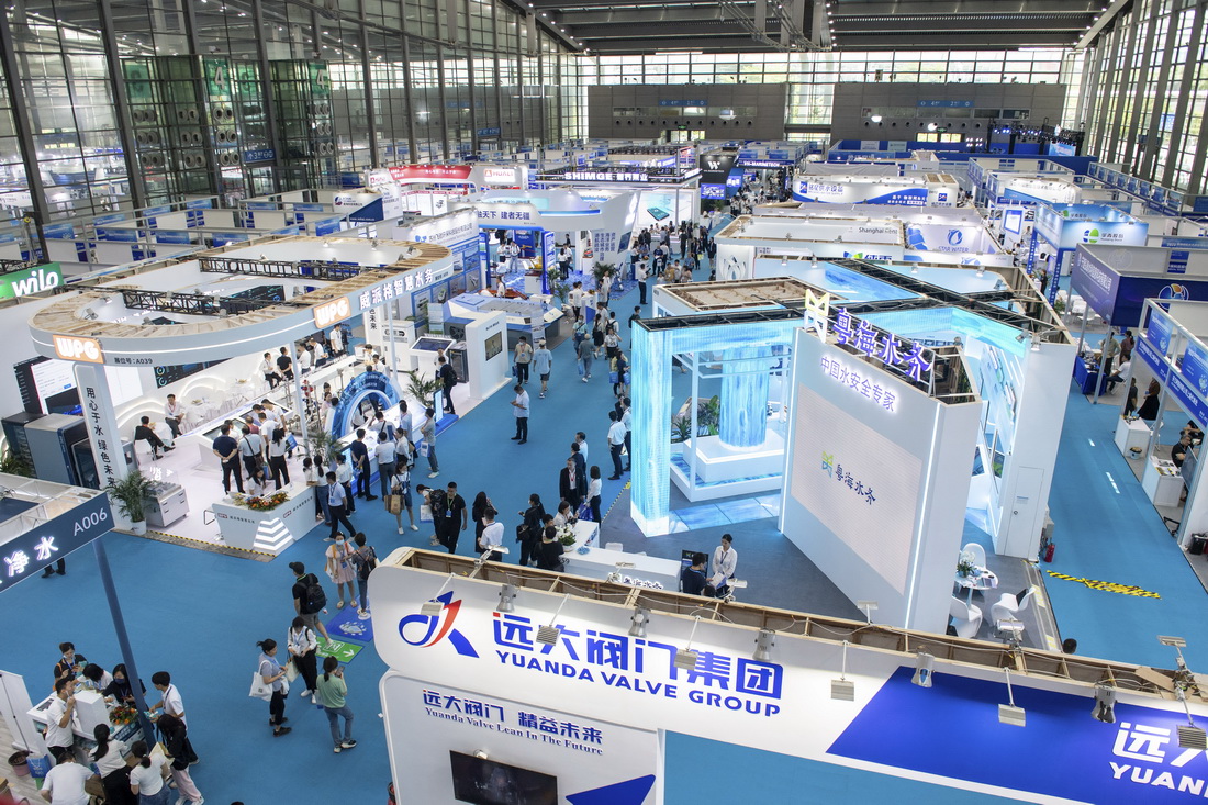 7月11日拍攝的2023深圳國際水務科技博覽會現場。