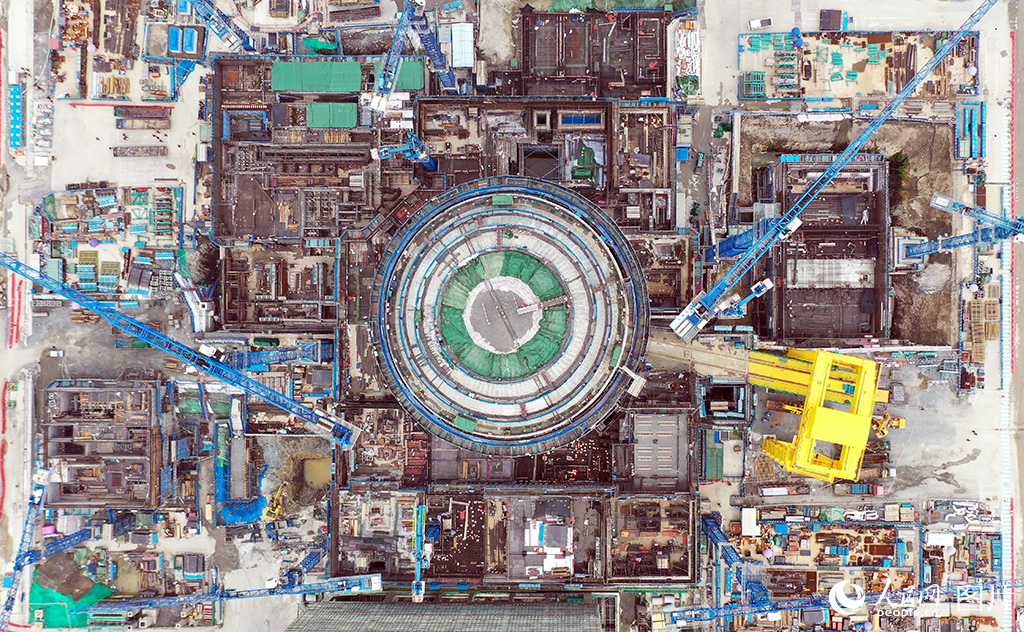 廣東太平嶺核電2號機組內穹頂封頂