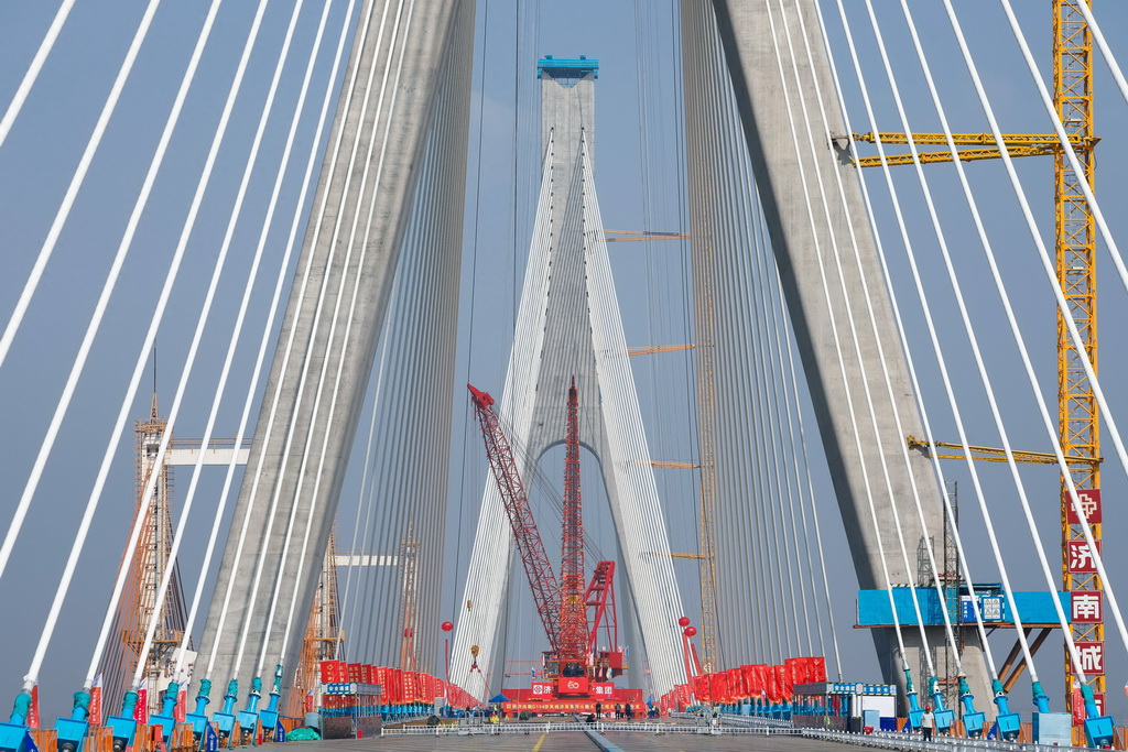 這是9月28日拍攝的G104京嵐線濟南黃河公路大橋主橋。新華社發（徐舟攝）