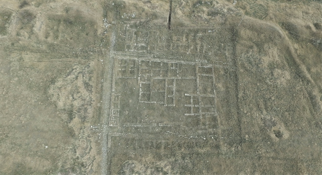 這是9月13日拍攝的哈薩克阿拉木圖州的塔爾加爾遺址（無人機照片）。新華社發（阿利舍爾·巴亞濟托夫攝）