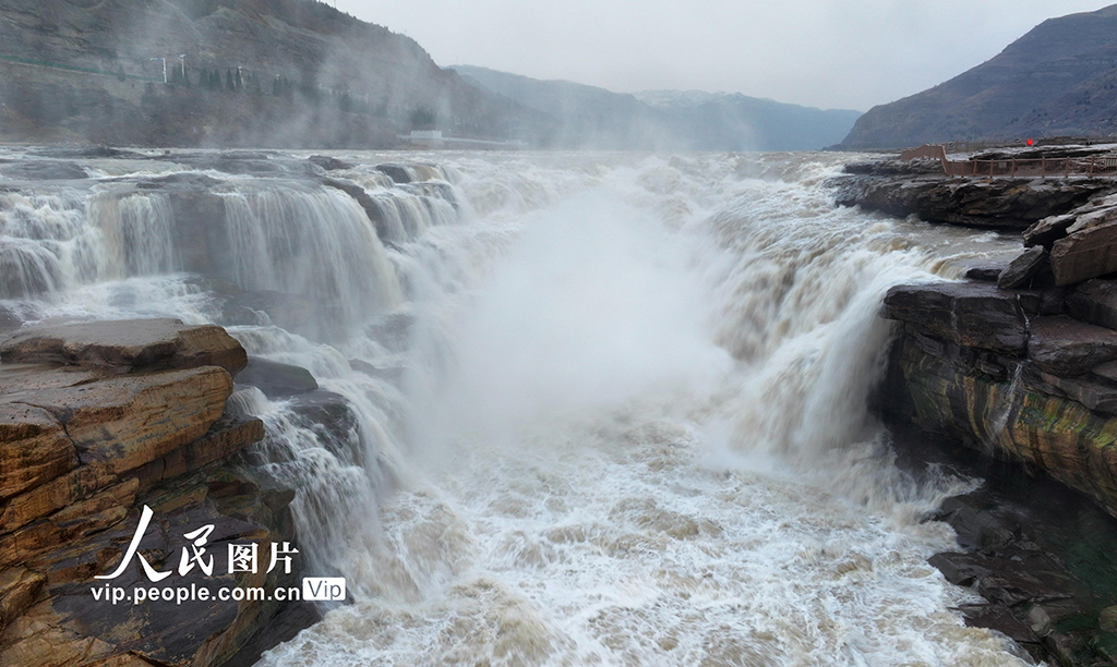 陝西延安：壺口瀑布的冬日之美