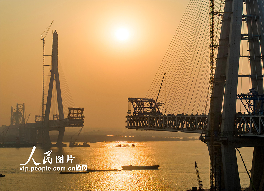 江蘇常州：常泰大橋建設穩步推進