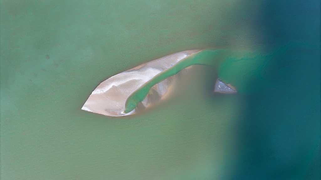 這是3月1日拍攝的黃河寧夏段（無人機照片）。