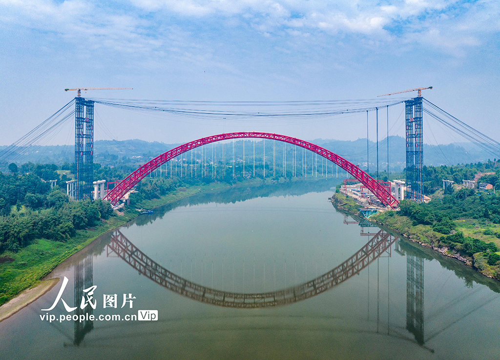  Guang'an, Sichuan: speed up the construction of Baimaqu River Bridge on Zhenguang Expressway