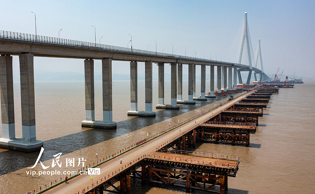 浙江寧波：象山港跨海大橋建設忙【3】