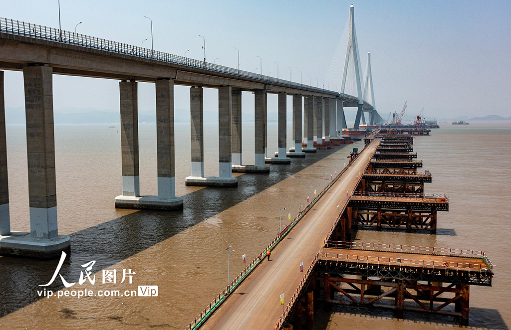 浙江寧波：象山港跨海大橋建設忙【4】