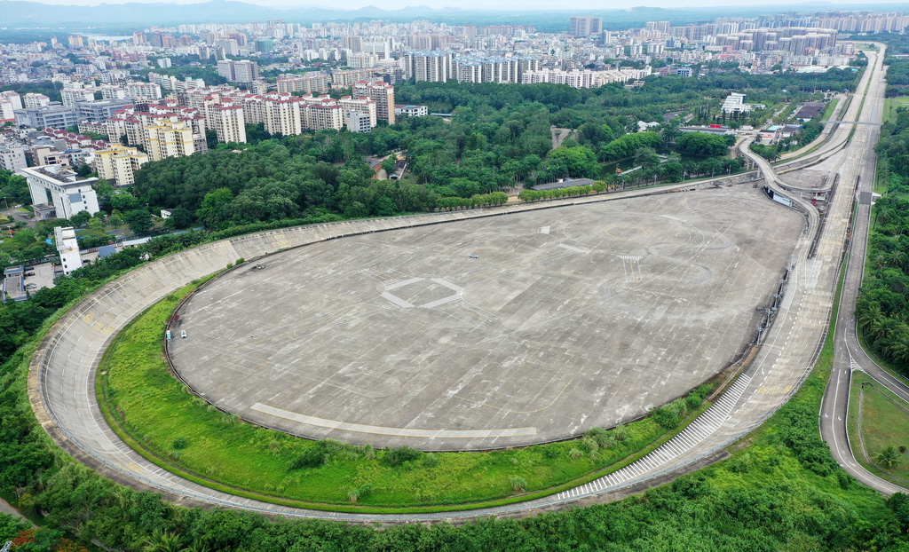這是試驗場內的高速跑道和操穩廣場（5月7日攝，無人機照片）。