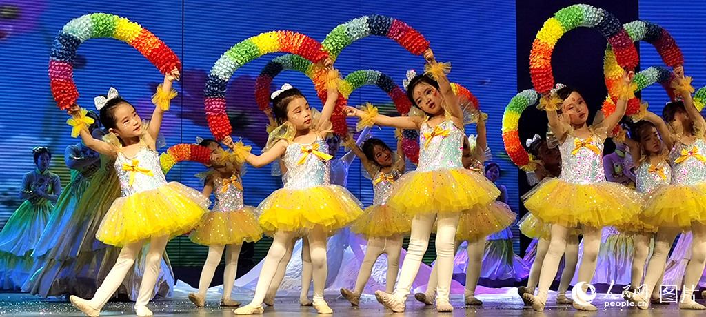 5月31日，吉林長春市朝陽區教師幼兒園大園區的“六一”慶祝活動,是孩子們展示自我、放飛夢想的舞台，每一個孩子都是主角。人民網記者 王帝元攝