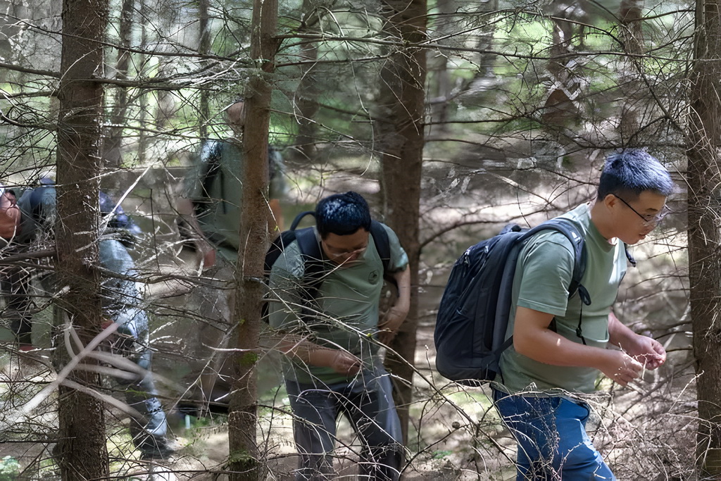 8月8日，在重慶雪寶山國家級自然保護區，工作人員進行野外巡護。新華社記者 黃偉 攝