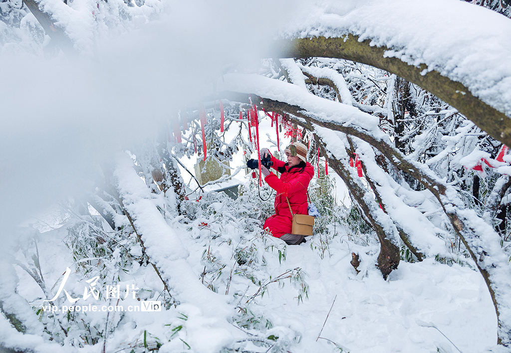 四川乐山：峨眉山冰雪旅游持续升温【6】