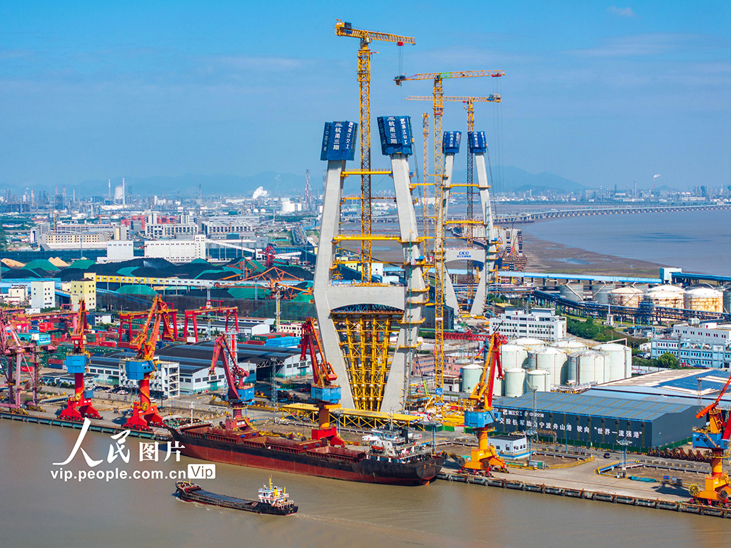 浙江宁波：甬江特大桥项目建设正酣【3】