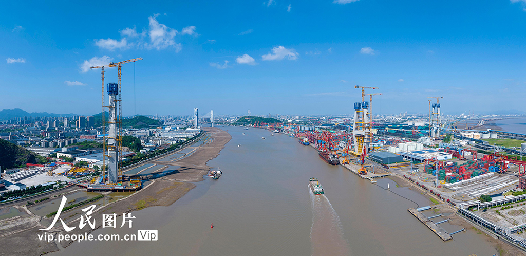 浙江宁波：甬江特大桥项目建设正酣【4】