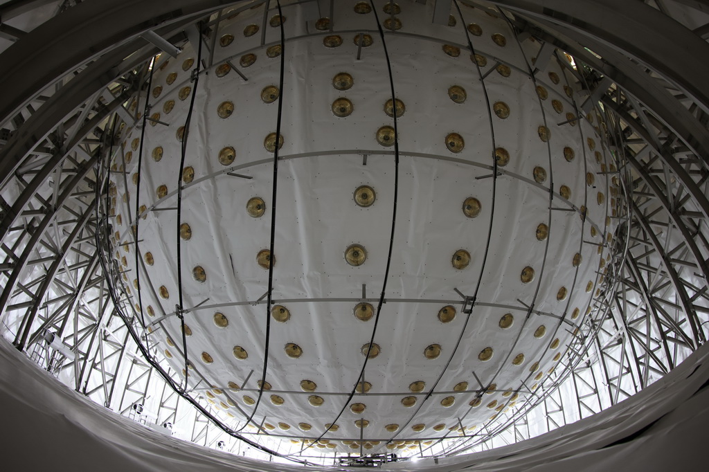 這是江門中微子實驗中心探測器（2024年12月16日攝）。新華社記者 金立旺 攝