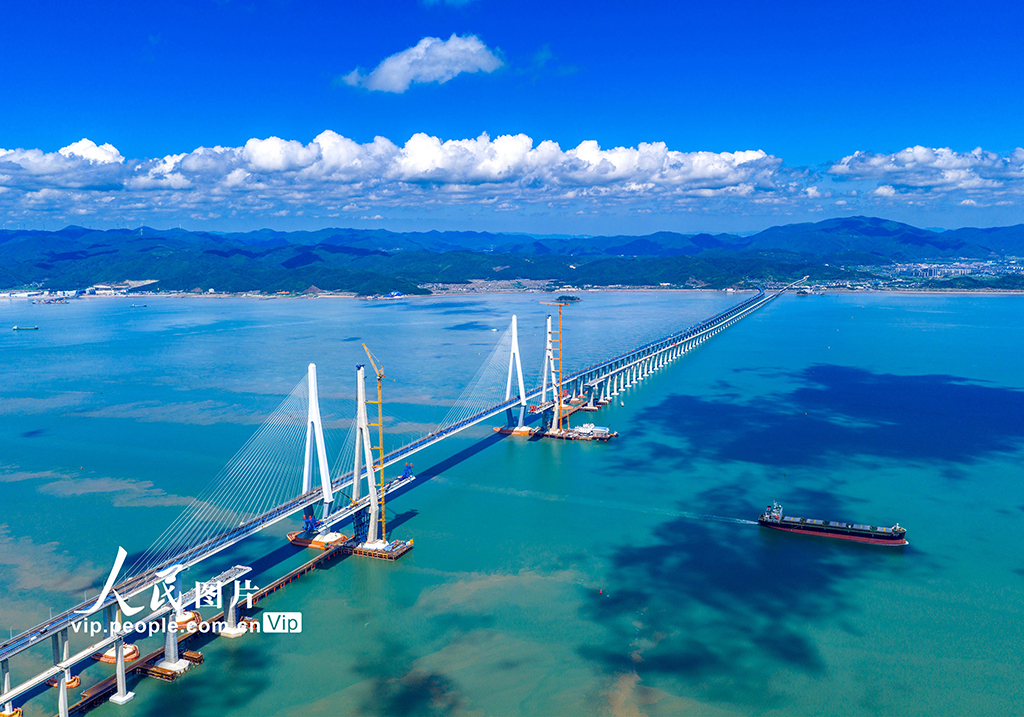 浙江寧波:市域鐵路象山港跨海大橋建設正酣【3】