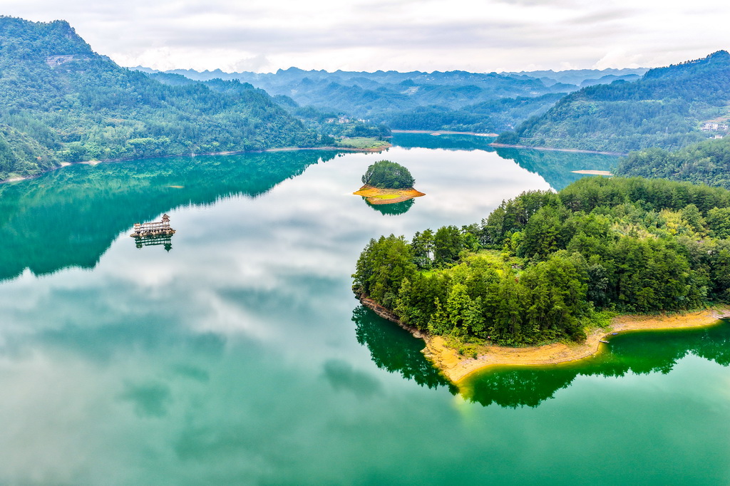 这是9月9日拍摄的小南海湿地自然保护区景色(无人机照片)。
