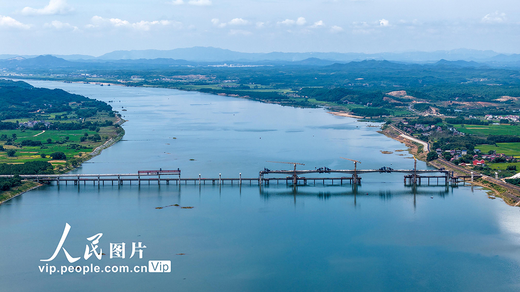 江西峡江：赣江仁和大桥建设如火如荼【2】