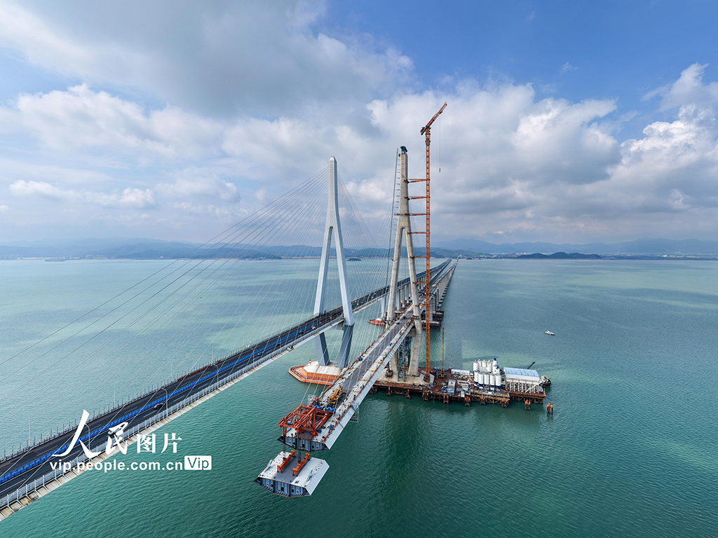 浙江宁波:象山港跨海大桥北侧边跨合龙【5】