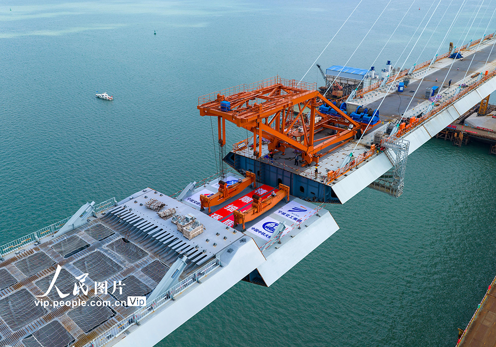 浙江宁波:象山港跨海大桥北侧边跨合龙【6】