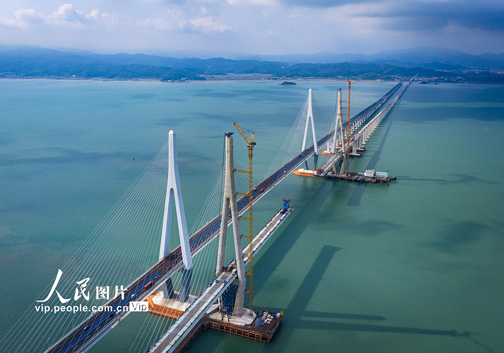 浙江宁波:象山港跨海大桥北侧边跨合龙【7】