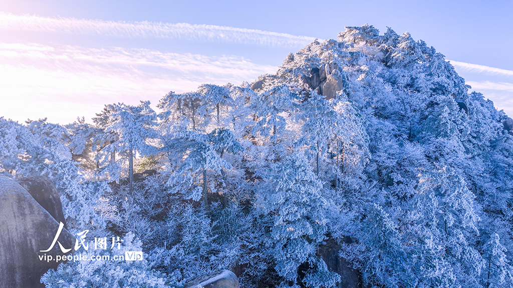 安徽池州：九华山雾凇美景迷游人【4】