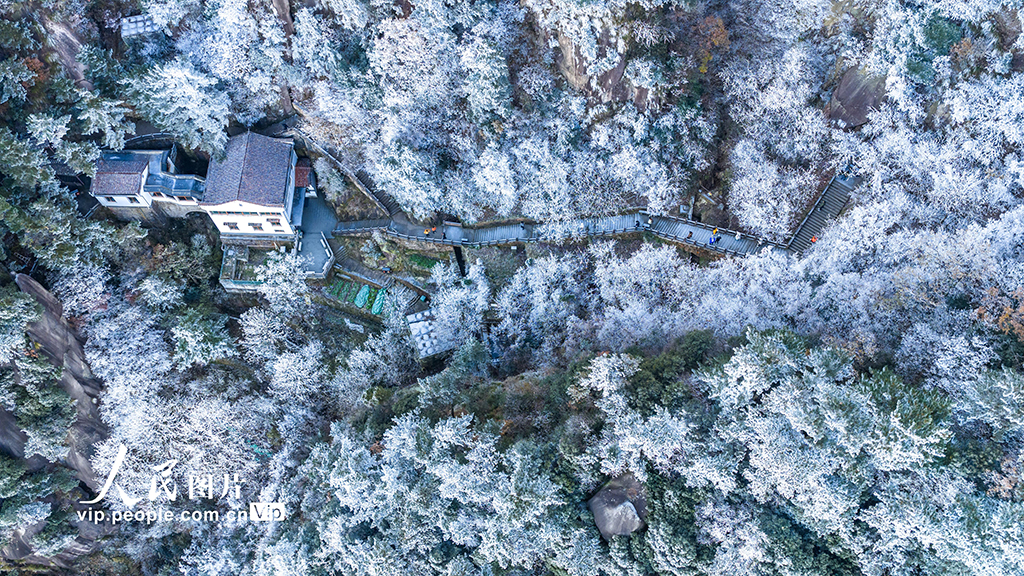 安徽池州：九华山雾凇美景迷游人【5】