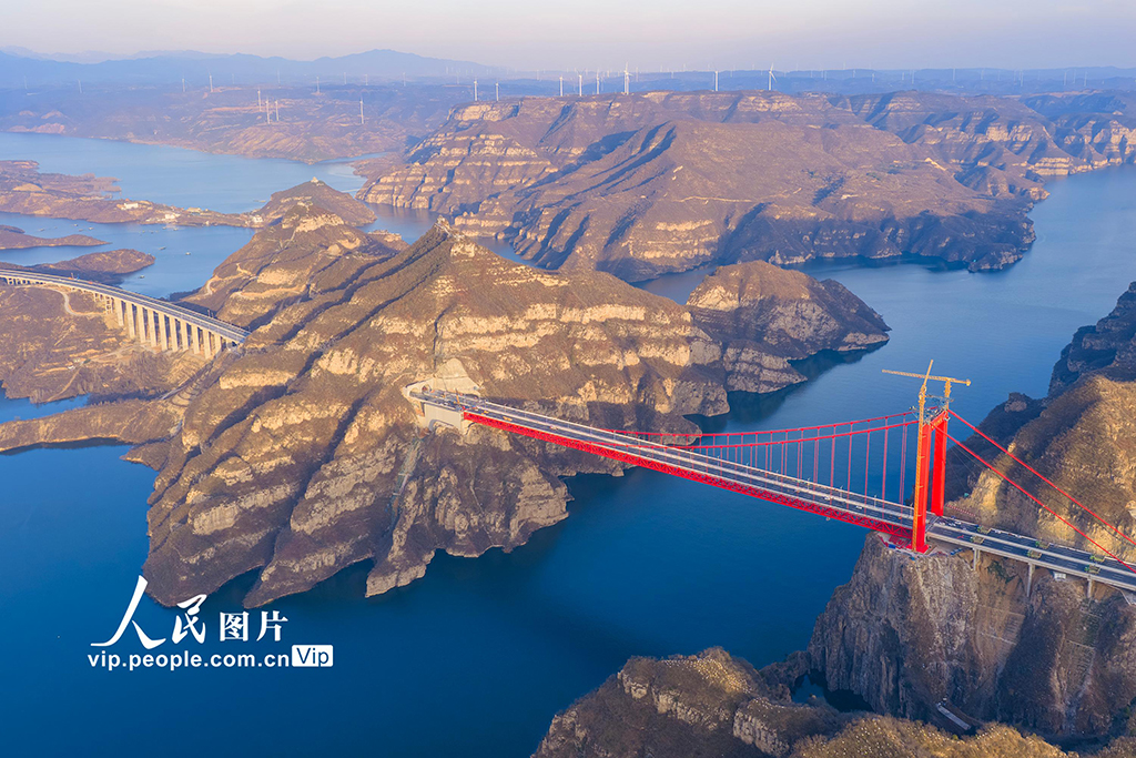 河南济源:黄河三峡大桥进行荷载试验【5】