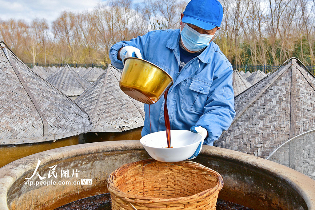 江苏如皋:传统老酱油“冬酿”忙【6】