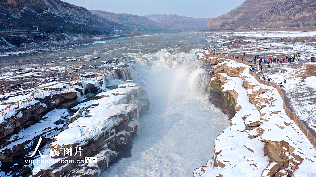 山西吉縣：黃河壺口瀑布壯美雪景【3】
