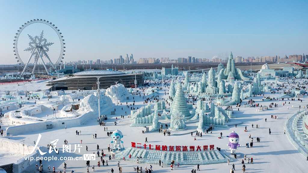 黑龍江哈爾濱：冰雪大世界游人如織【2】