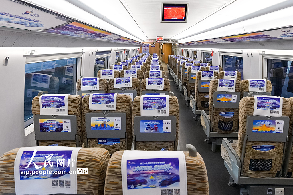 黑龍江：首列“哈爾濱冰雪大世界”主題高鐵列車開行【5】